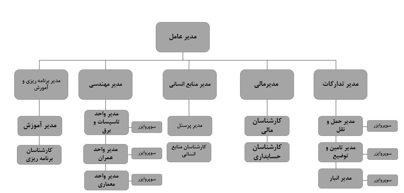 چارت سازمانی پایلون آرا